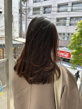 ディジョン(Dijon) 韓国顔まわりレイヤーカットグレージュオリーブベージュブラウン