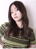似合わせカット美髪シアーカラー大人姫カットセミロング0506