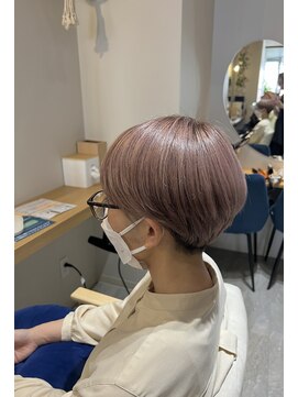 パラゴ(PARAGO.) 《緑橋/城東区/女性サロン》ショート×ピンクベージュ