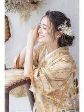 シャルメ 池袋(CHARMER)&nbsp;結婚式や二次会！ねじり編みサイドシニヨン