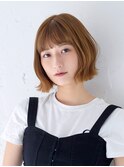 【La fith】ケアブリーチ×切りっぱなしボブ×重めバング