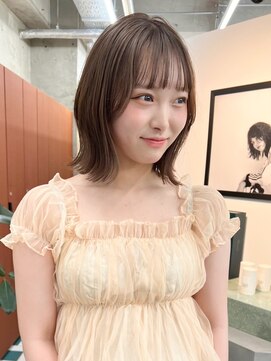 ノエ(noe) 顔まわりレイヤーボブ/グレージュ/20代30代mk-12