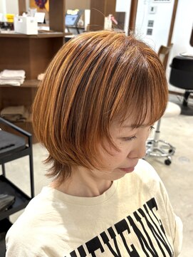 ルイ(ROUIS produced by LUCK 津田沼) ROUIS津田沼 ハイライト×オレンジ