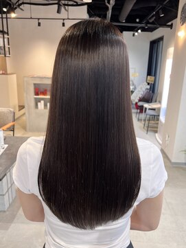 エクラ バイ キョウト(eclat by kyoto) 二条/髪質改善/ダークグレージュ/艶髪/ロングレイヤー