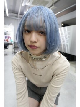 ボブ/ヘアカラー/ミニボブ/ショートボブ/シルバーアッシュ