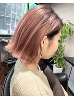 molt 麻生/レイヤーカット/ボブ/バレイヤージュ/ハイライト/海外ヘア 【モルト】 コントラストハイトーン ボブ