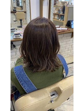 ミルク(MILK) 切りっぱなしボブ×リュクスブラウン×白髪染め×髪質改善