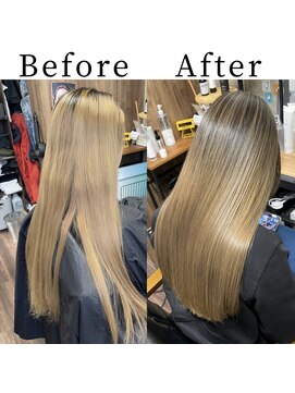 ラル(Lull) バレイヤージュ(シャドールーツ)個室美容室/カウンセリング重視