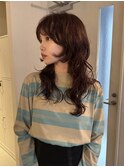 名古屋ロングレイヤーパーマ/デジタルパーマ前髪あり