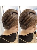 桜井ナチュラル白髪ぼかしハイライト