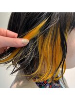 アース コアフュールボーテ ふじみ野店(EARTH coiffure beaute)&nbsp;イエローインナーカラー