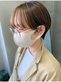 フェイスフレーミング、ワイドバング、マッシュショート