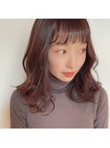 ひし形フォルムレイヤーミディ☆ボルドーブラウン