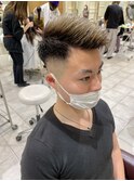 MEN'S HAIR フェード×ネイビー色落ち後