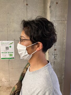 オッソ(OSSO) ツーブロックショート_マッシュショートカーキグレージュ