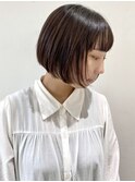 【FOLK】ツヤツヤの暗め地毛風カラーグレージュ☆ミニボブ♪