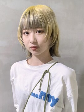 アルバム 池袋(ALBUM) アンブレライエローウルフボブ_チェリーブラウン_49348