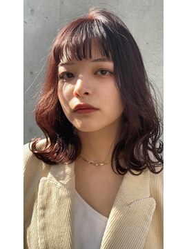 イオエ 岡本(ioe) イメチェン/フルバング/レッドブラウン/デジタルパーマ