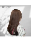 【FELICITA】隠せるインナーカラー×ツヤ髪ストレート