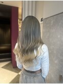 ハイトーン10代20代プルエクステシルバーバレイヤージュ