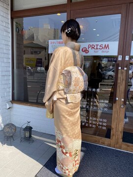プリズム ヘアーデザイン みずほ台店 色留袖着付け　ヘアセット