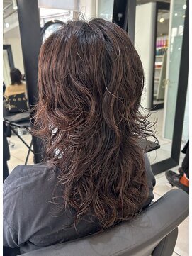 アクアオモテサンドウ(ACQUA omotesando) ＊くびれミディアムウルフパーマレイヤーロングウルフパーマヘア