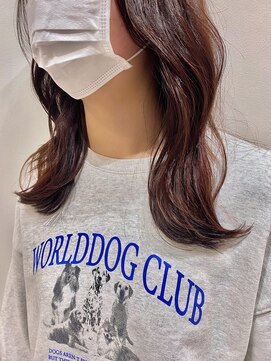 ネウィ ジャム 町田(newi JAM) くびれヘア/ミディアムレイヤー/コーラルピンク