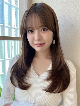 アフロート ディル(AFLOAT D'L) eri  韓国ヘア レイヤーカット シースルーバング ストレートヘア