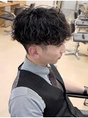 【中鉢】刈り上げマッシュ 波巻きシャドウパーマ