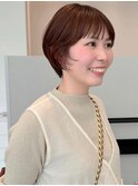 顔まわりレイヤー*ショートボブ*ショートカット*30代40代50代
