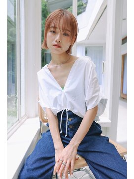 リタ(rita.) 林　直人　オレンジベージュ×ショートボブ