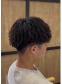 大分メンズ刈り上げマッシュツイストスパイラルパーマ