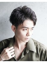 カライングドゥ(ing deux)&nbsp;スーツ短髪ツーブロック束感モテる黒髪シークレットパーマ流行