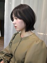 クレオヘアフィーカ(CLEO hair fika)&nbsp;ぱつっとボブ×レイヤーボブ×オリーブグレージュ
