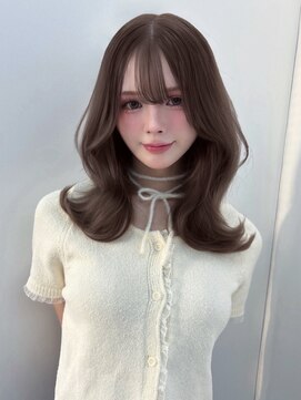 ユーフォリア 新宿店(Euphoria) ミディアム外ハネ大人ガーリー