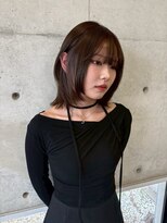 ユイマァル 岡山店(YUIMARL)&nbsp;ハッシュカット20代30代40代ウルフレイヤーピンクブラウンカラー