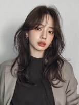 オンク 新宿(onk)&nbsp;黒髪/グレーベージュ/レイヤーロング/前髪パーマ[新宿駅]