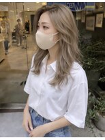 アース 豊橋店(HAIR&MAKE EARTH)&nbsp;ハッシュカットで叶える上品ロング×ミルクティー