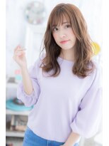 ヘアアンドビューティー ミック(Hair & Beauty miq)&nbsp;シースルーバング×エアリーカール♪万人ウケセミディ