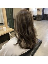 オースト ヘアー ステラ 新宿店(Aust hair Stella)&nbsp;ケアブリーチコントラストハイライト×ヌーディーグレージュ　Y