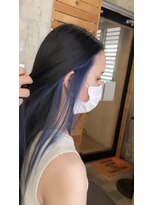 ヘアカロン 熊本本店(Hair CALON)&nbsp;インナーカラー×ネイビーブルー