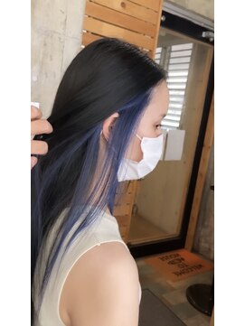 ヘアカロン 熊本本店(Hair CALON) インナーカラー×ネイビーブルー
