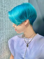 マックス フォー ヘアー(MAX FOR HAIR) 【デザインカラー】ハンサムショート×ハイトーンペールブルー◎