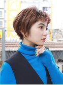 パッツン前髪/くびれヘア/丸みショート/20代30代40代