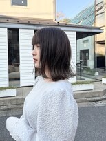 小森谷,グレーベージュ,前髪パーマ,イメチェン似合わせカットe55