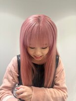 ベレーザ 渋谷(BELEZA)&nbsp;6626艶髪ベビーピンクタンバルモリボブオンブレホワイトピンク