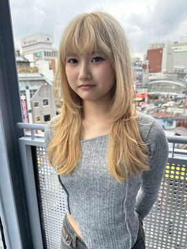 ノラキチジョウジ(NORA KICHIJOJI) ウルフボブロングレイヤー耳かけフェイスレイヤーレイヤーボブ