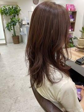 ウクナ(ukuna) ピンクブラウン&レイヤーカット