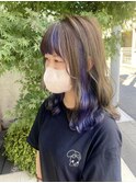 人と違った色にしたいインナーカラーパープル