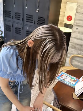 ヲタク(wotaku.) アンブレラカラーデザインカラーインナーカラーハイトーンロング